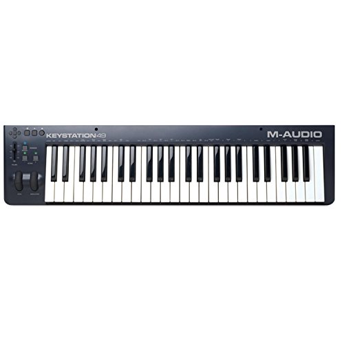 Image of M-Audio Keystation Portable 49-Keys MIDI Keyboard with Synth-Action Velocity and Studio Software (Black)