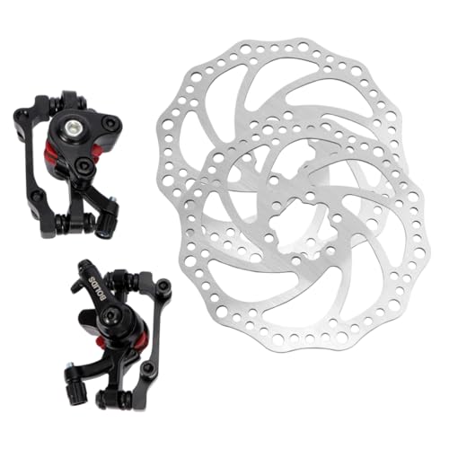 NAMOARLY Mountain Bicycle Disc Brake Kit Front Rear Rotors 160mm Silver Complete Mechanical Set