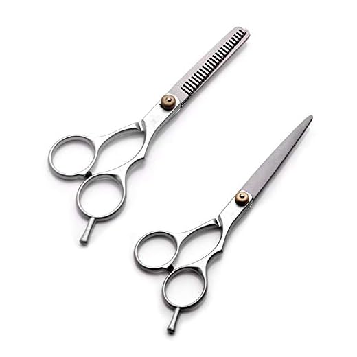 2 delar 15,5/15 cm skärning uttunnande styling verktyg hår sax rostfritt stål salong frisör saxar vanliga platta tänder blad