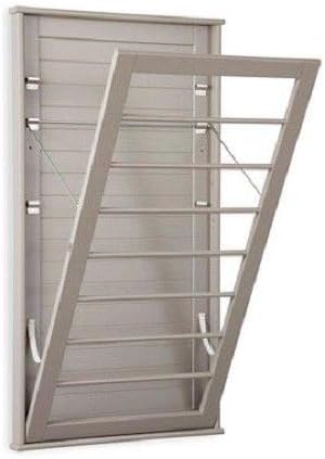 Wall Mount Adjustable Clothes Taupe Rack Laundry Drying Hanger Room Space Clothing Dryer