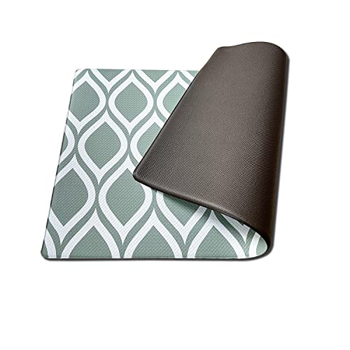 Uphteh Kitchen Mat [2 Pcs] Cushioned Anti-Fatigue Kitchen Rug, Waterproof Non-Slip Kitchen Mats And Rugs Heavy Duty Pvc Ergonomic Comfort Rug For Kitchen, Office, Sink, Laundry #TOP4