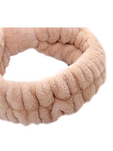 Faixa Pelúcia Com Laço Pra Maquiagem (Bege)