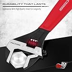 Adjustable Wrench Set Pipe Spanner: 6" 8" 10" Wide Jaw Black Oxide Wrench With Cushion Grip, Laser Marked Metric & SAE Scales, CR-V Steel for Professional - Image 2