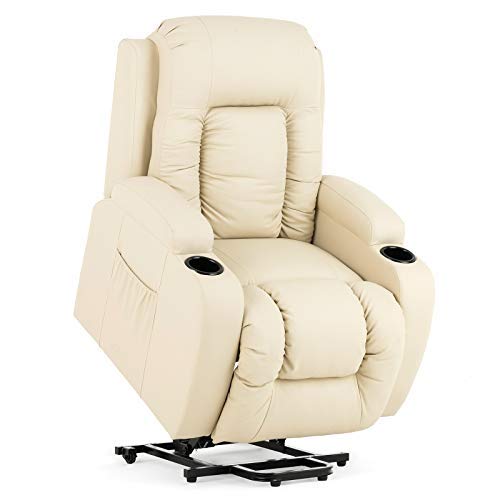 Mecor Lift Chairs Recliners,Lift Chair for Elderly,PU Leather Reclining Lift Chair with Massage/Heat/Cup