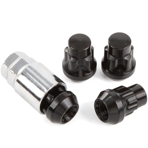 GAsupply Nakrętki zabezpieczające koła 4 + 1 M12 x 1,5, ochrona przed kradzieżą, z 1 adapterem, kompatybilne z większością F-ord Focus Fiesta, Nissan Mazda Mitsubishi, gniazdo stożkowe (chromowane)
