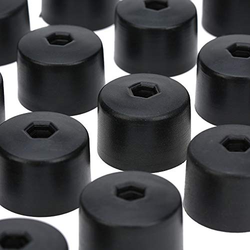 ERYUE Tampa Da Porca,20Pçs 17Mm Carro Roda Porca Tampa Parafuso Tampão Ferramenta De Remoção Para Vw
