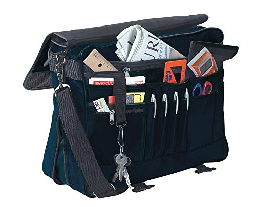 Bolso bandolera funcional con múltiples bolsillos y espacio para documentos 2
