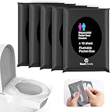 XL Toilet Seat Covers Disposable (100 Pack) - Flushable and Biodegradable Toilet Paper Covers for Adults and Kids Potty Training, Travel Accessories for Public Restroom, Airplanes, Camping