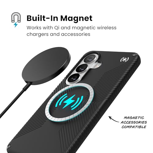 Image of Speck Samsung Galaxy S26 Presidio2 Grip + Magnet Case - Black /Slate Grey
