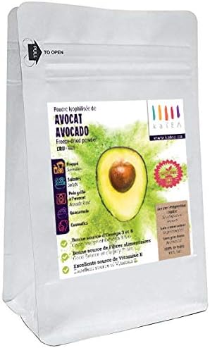 Freeze-dried AVOCADO POWDER size (100g / 3.53 oz) stand-up pouch bag | freeze-dried/non-GMO/gluten free/kosher suitable/no sugar flavor color added, no preservatives, no additives