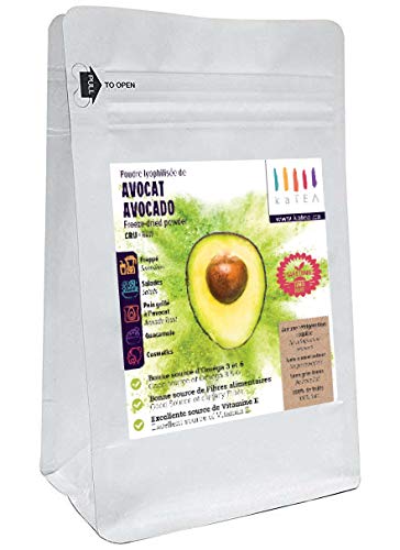 Freeze-Dried Avocado Powder Size (100G / 3.53 Oz) Stand-Up Pouch Bag | Freeze-Dried/Non-Gmo/Gluten Free/Kosher Suitable/No Sugar Flavor Color Added, No Preservatives, No Additives #TOP19
