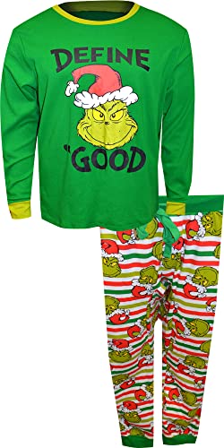 MJC Mens Dr. Seuss Grinch Define Good Guys Pajamas