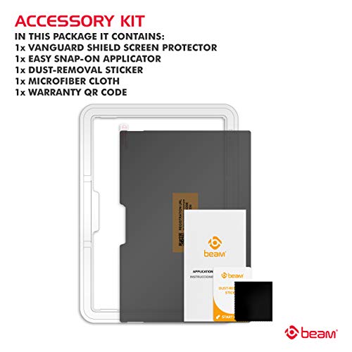 Beam Vanguard Shield Tempered Glass Screen Protector For Microsoft Surface Pro 4/5 /6/7 W/Installation Frame] (Replacement Guarantee) (Privacy) #TOP7