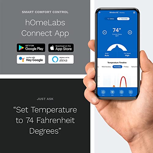 Homelabs 6,000 Btu Window Air Conditioner With Smart Control – Low Noise Ac Unit With Eco Mode, Led Control Panel, Remote Control, And 24 Hr Timer #TOP2