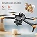 4.5-inch Screen Drone with 5G Remote Control, Brushless Motor, Obstacle Avoidance, 4K Adjustable Triple Lens, Horizontal/Vertical Shooting (6k1B)