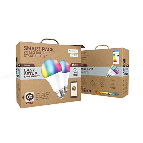 Muvit iO pack 2 Bombillas A60, E27 800lm, 9W, RGB+CCT, D60* H118