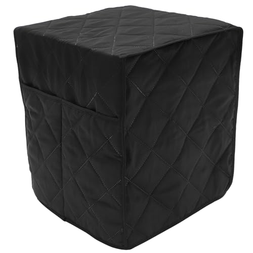 ROMISBABA 家電防塵カバー 耐久性のある保護カバー コーヒーメーカー対応 トースター兼用 多機能収納ポケット付き 黒色