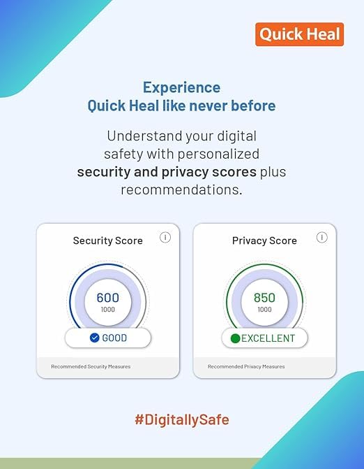 Image of Quick Heal Antivirus Pro | Windows PC /Laptop | 1 User, 3 Year | AI-Based Virus Protection | Email Delivery in 1 hr |+ 6 month AntiFraud.AI for IOS /Android