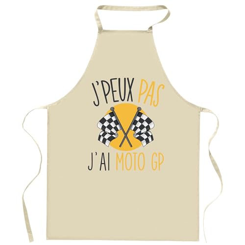 Cadeau original moto GP : le tablier de cuisine pour passionné de moto