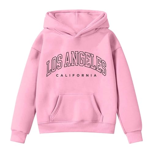 Los Angeles Sweatshirt Hoodie Girls Kids Youth Cute Graphic Y2k Pullover Tops Long Sleeve Lightweight Fall Outfits3