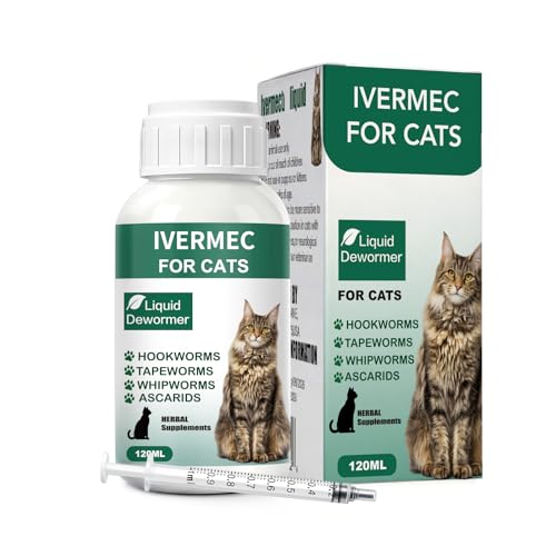 Dewormer for Cats Broad Spectrum for Tapeworms, Roundworms & Hookworms
