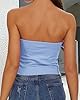 Strapless Crop Top for Women Slim Fit Tube Tops Ca... #4