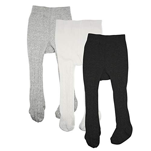 Image of Baby Toddler Girls Tights Seamless Cable Knit Cotton Leggings Pants Stockings for Infant Baby Girl
