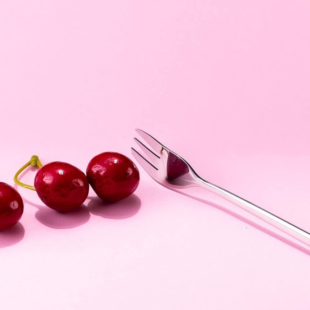 Forks Stainless Steel Fruit Fork Household Simple Long Handle Mixing Fork Size 25.7cm*1.7cm