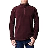 CoolDry Men's Comfort Anti-Pilling Micro Fleece 1/4-Zip Soft Pullover (MAROON, XL)
