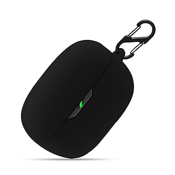 LIRAMARK Silicone Cover Case with Carabiner Compatible with JBL Wave Beam 2 (2024) (Black)