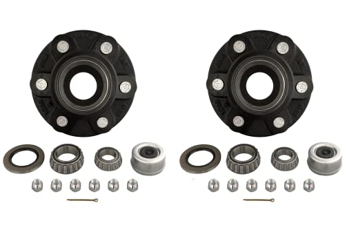 M-Parts Trailer Hub – 2 Sets Trailer Hub Kit 6 Bolt 5.5, 6000 lb Trailer Axle - Trailer Axle Hubs 6 Lug, 6x5.5 Hub, 6 on 5.5 Trailer Hub, Trailer Idler Hub, Trailer Hub Kit, Trailer Hubs, 88-655KIT-2
