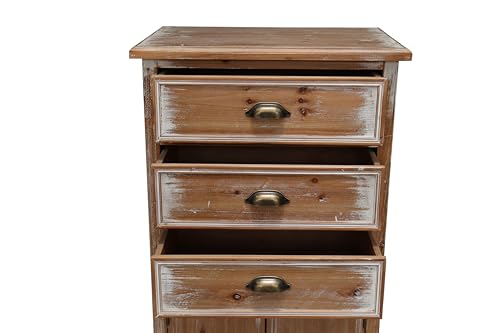 Image of LKTART 55 inch Tall Solid Wood Kitchen Pantry Storage Cabinet with Drawers | Solid Wood Frame;Farmhouse /French Country Narrow Corner Glass Display Cabinet;Narrow Storage Cabinet;Tall Accent Cabinet