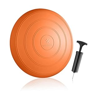 BODYMATE Balkussen COMFORT Diameter 33 cm incl. pomp – Zitbalkussen, luchtkussen, balanskussen, noppenkussen – Voor core…