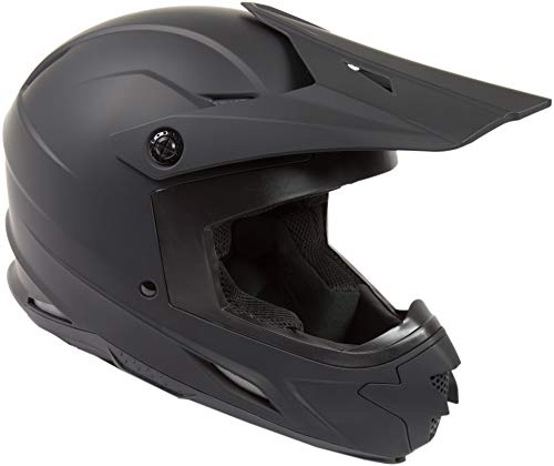 Raider Z7 Unisex-Adult Road MX Helmet (Matte Black, Medium)