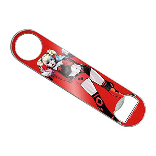 Harley Quinn Character Stainless Steel Vinyl Covered Flat Bartender Speed Bar Bottle Opener