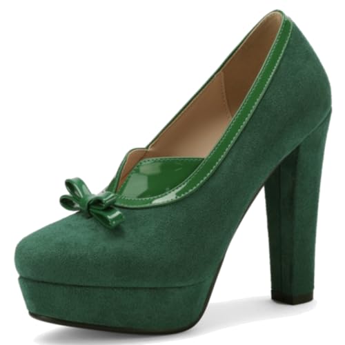 Image of SHODENSE Women Vintage Chunky Platform Loafers Pumps Tassel Round Closed Toe Slip On Suede Block High Heel Dress Loafer Shoes Buckle Strap Oxford Loafers Fringe Pump Dressy Chic Sexy Y2k 4-11 M US