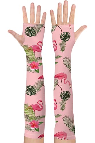 Image of Bebila Gardening Sleeves for Women Farm UV Sun Protection Anti-Scratch Cooling Sleeves with Thumb Hole Arms Cover Outdoors