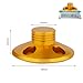 Preffair 107g/3.77oz Record Weight Stabilizer Aluminum Turntable LP Vinyl Disc Stabilizer with Protective Soft Pad Vibration Reducer for HiFi LP Record Player Disc Accessories (Gold)