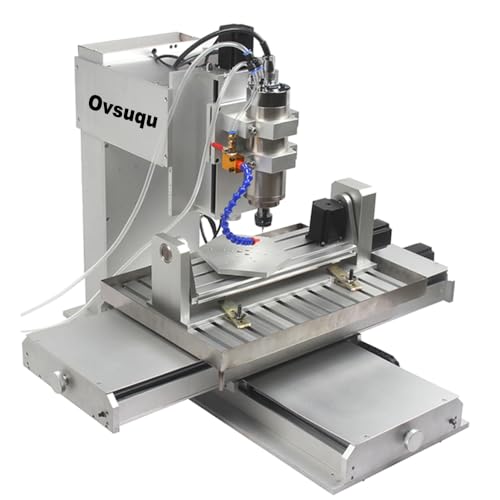 Ovsuqu CNC 6040 5-Axis CNC Router Engraving Machine - 2200W Spindle, Water Cooling, Ball Screw, Pillar Type - Wood, Aluminum, Copper, Metal Milling Machine