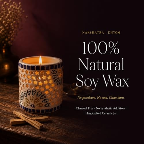 Image of Vanilla Scented Candle | Glass Jar | Flame of Warmth | 100% Soy Wax | No Paraffin | Eco Wick | 200g | 40Hr Burn | Comforting Sacred Home Fragrance| Spa, Meditation and Gift for All Occasion
