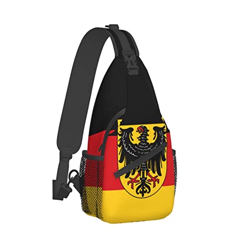 Mochila cruzada unisex bandera Alemania negra miniatura 3
