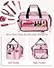 Trahzia Tactical Tool Bag for Women, 16 Inches Tool Storage Organizer Box with Wide Mouth, Large Toolbag Toolbox with Handle, Pink (Empty Bag Only)