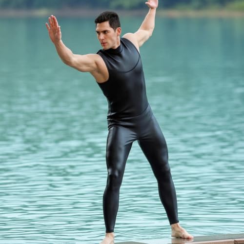 Chaqueta Chaleco de Buceo Sin Mangas con Cremallera Frontal para Movimiento Flexible Capa Térmica y Uso en Deportes Acuáticos Adecuada para Playa, Natación y Snorkel miniatura 2