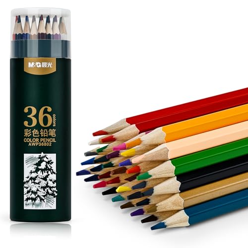 Lápices de colores M&G con minas resistentes para dibujo artístico y estudiantes