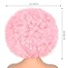 Aminow 70's Afro Wig for Women, Pink Short Afro Kinky Curly Wig, Glueless Synthetic Wig with Bangs, Puffy & Fluffy Bouncy Afro Wig for Daily Cosplay Party