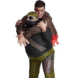 Morph Disfraces de zombi inflable para adultos, disfraz de cazador zombi aterrador para Halloween