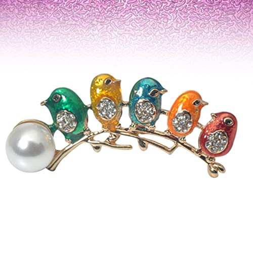 Broche oiseau en alliage ciselé de qualité supérieure pour robe chic