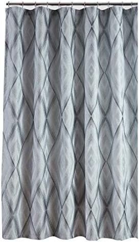 Croscill Echo Shower Curtain 72x72, 72 in x 72 in, Slate Grey