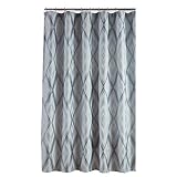 Croscill Echo Shower Curtain 72x72, 72 in x 72 in, Slate Grey