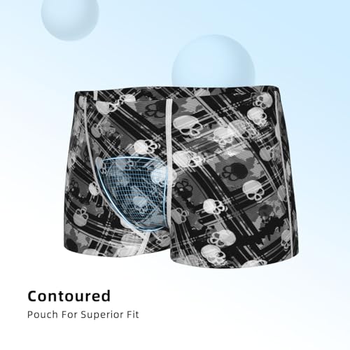 Boys' Cotton Boxer Brief Soft Underwear-Seamless Pattern With Skulls4